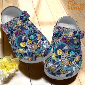 Alien Space Pattern Crocs