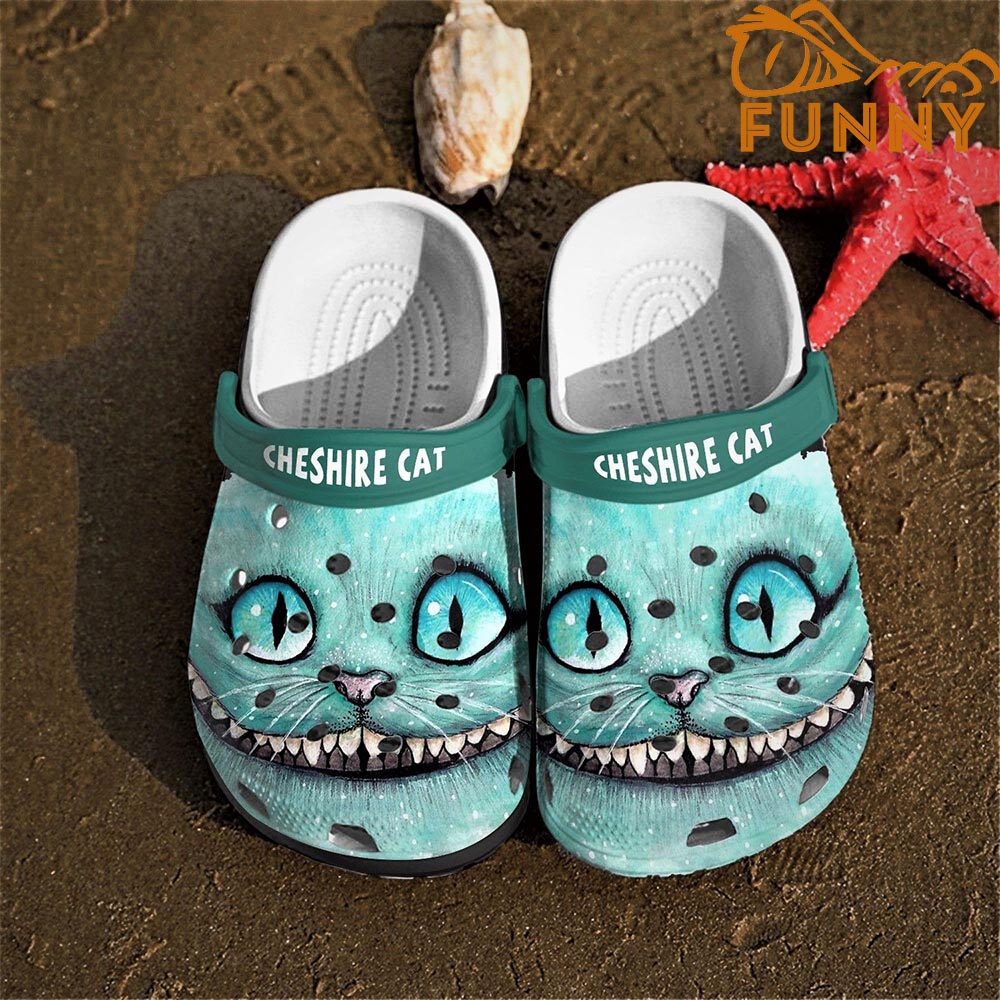 Blue Cheshire Cat Alice In Wonderland Crocs