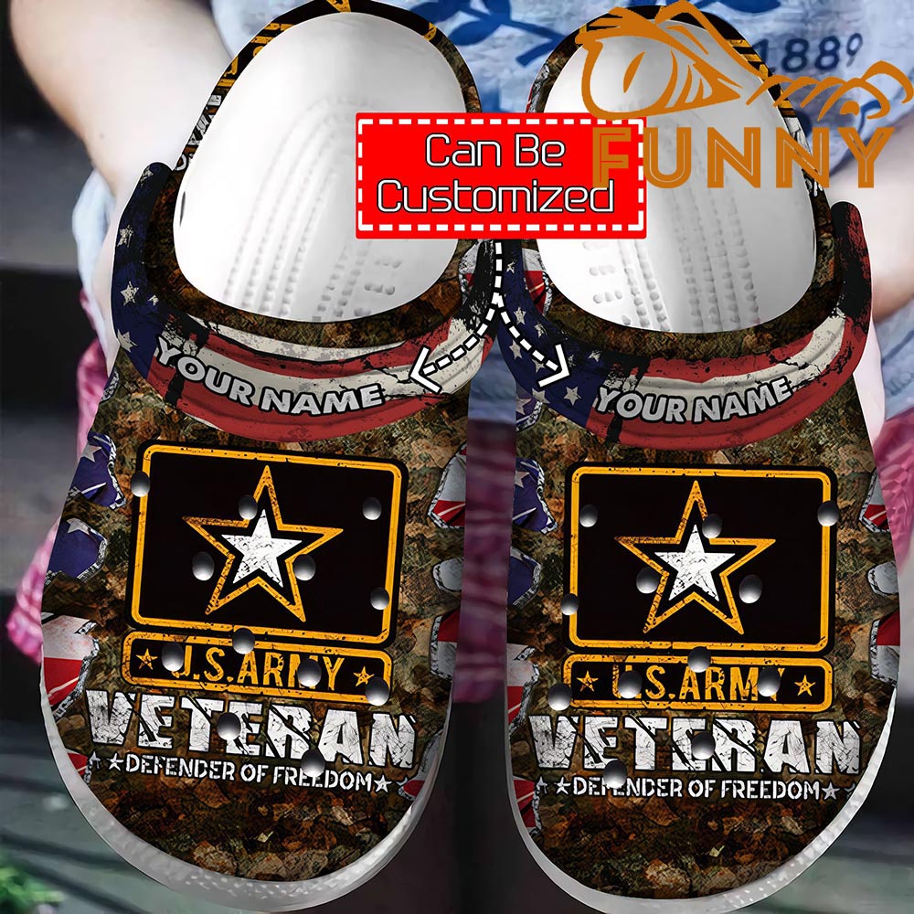 Customized Defender of Freedom Veteran Crocs