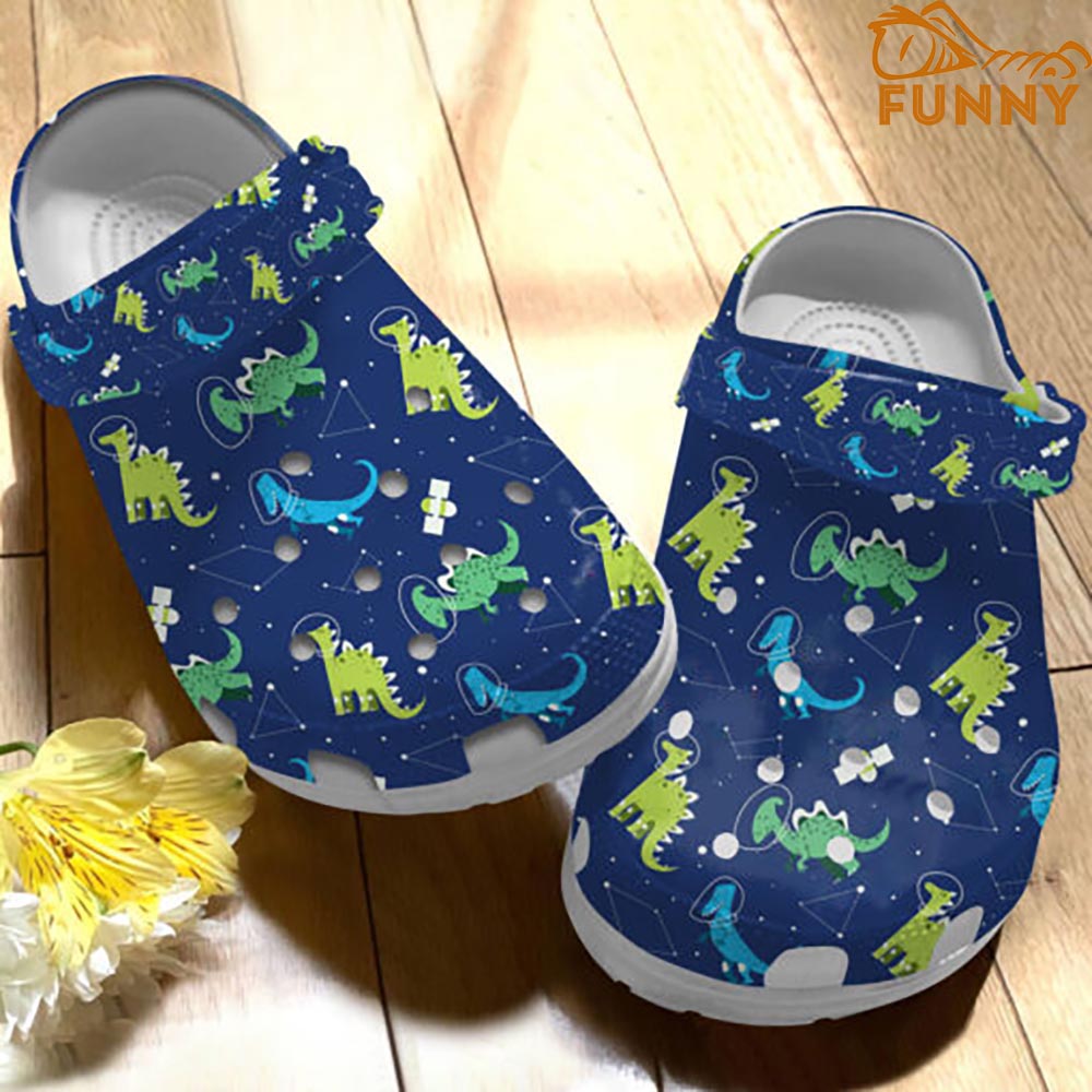 Dinosaur Constellations Pattern Crocs