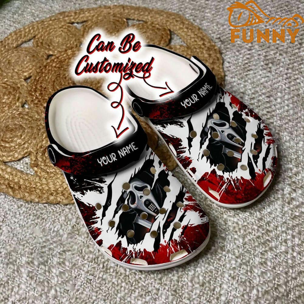 Personalized Ghostface Crocs Halloween