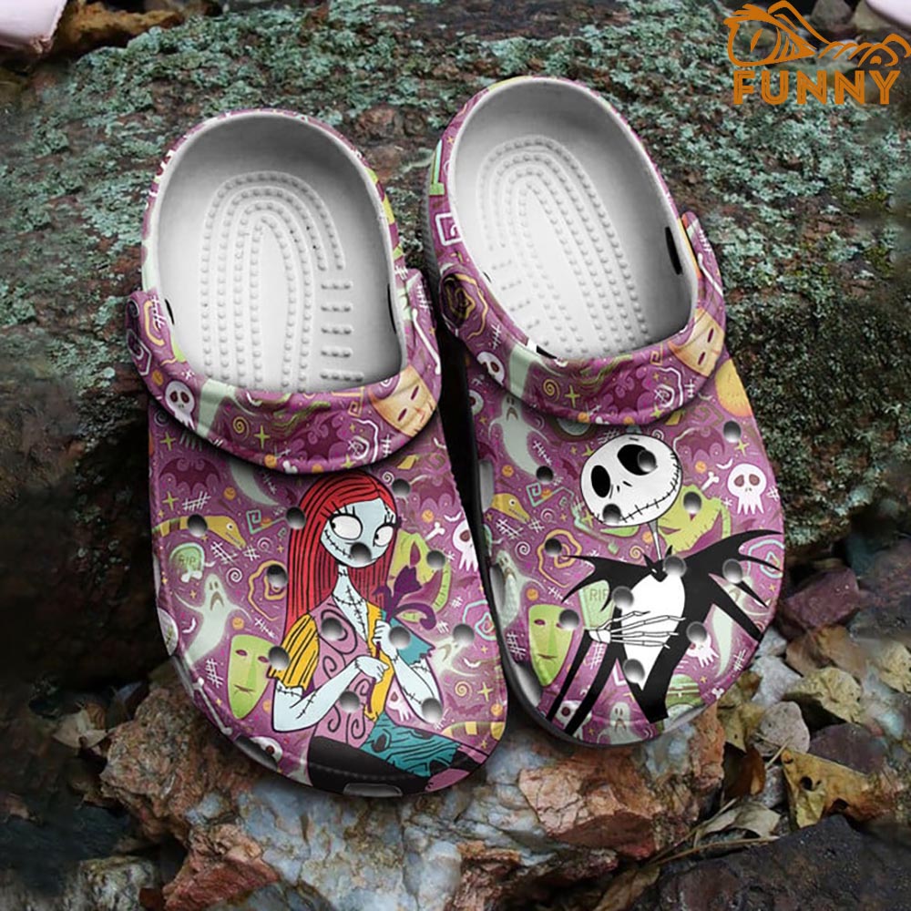 Jack And Sally Halloween Crocs