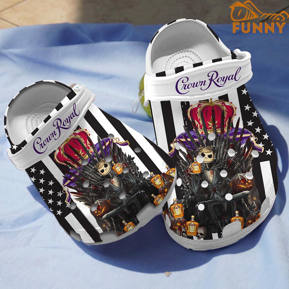 Jack Skellington Crown Royal Purple Halloween Crocs