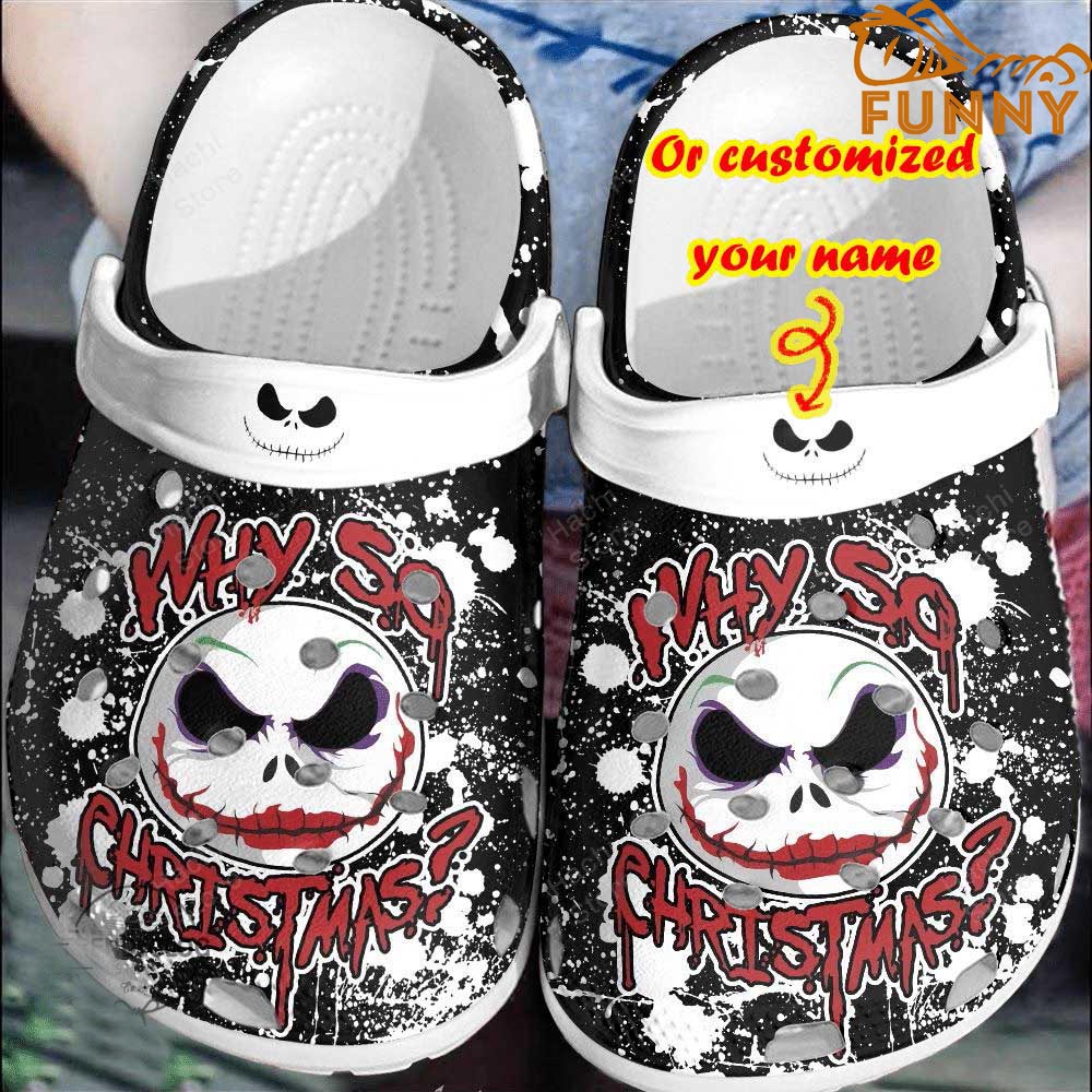 Personalized Jack Skellington Face Crocs Halloween