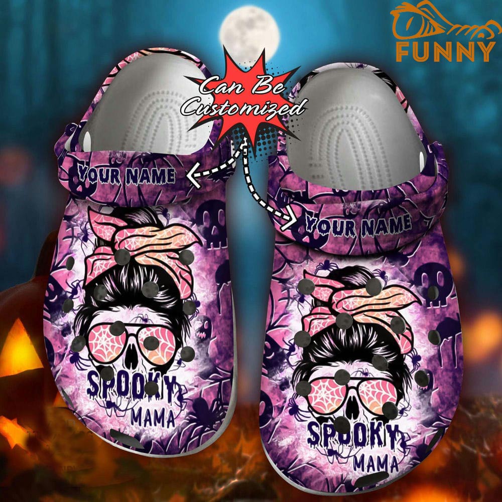 Personalized Spooky Mama Crocs Halloween