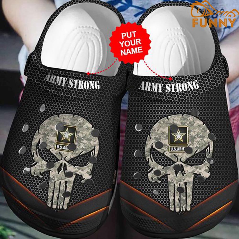 Personalized US Army Skull Crocs