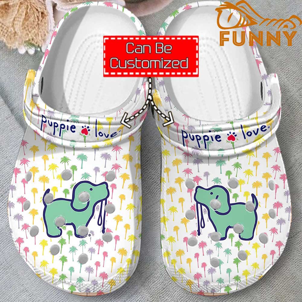 Puppie Love Green Crocs Classic Clog