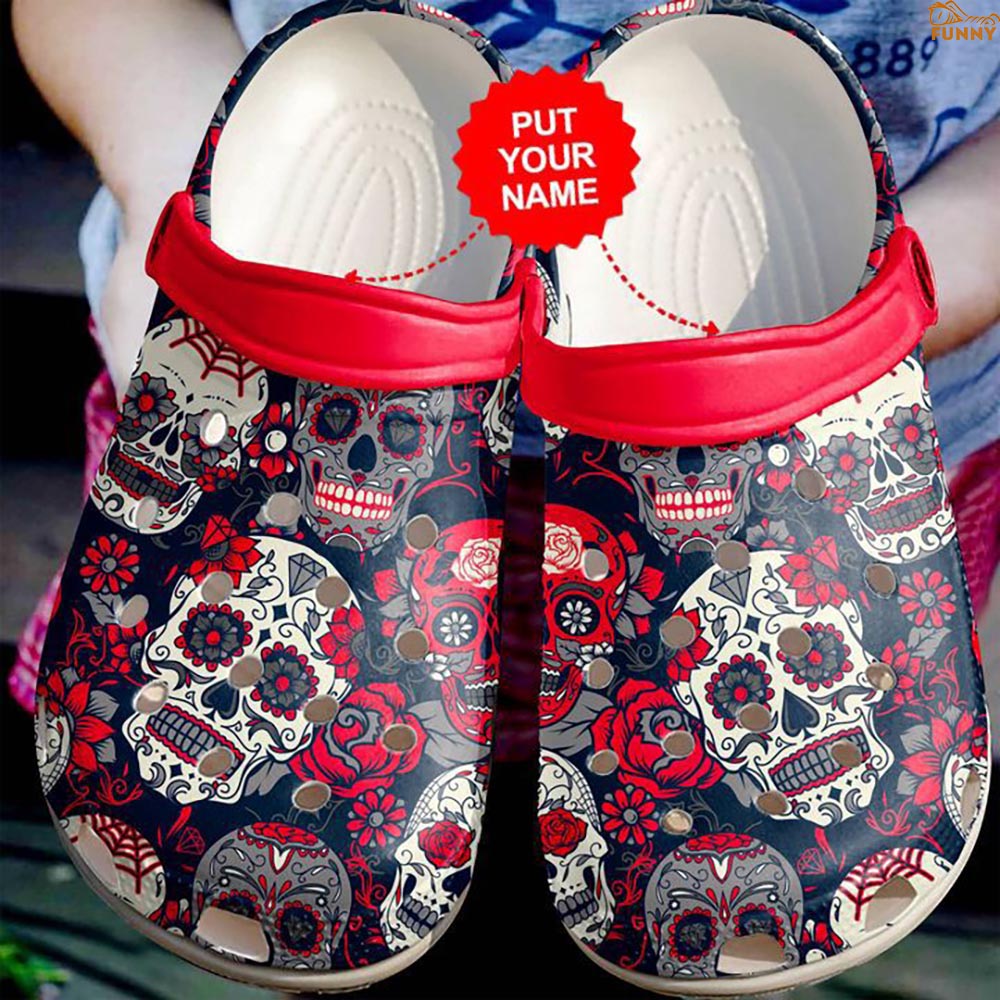 Skull And Rose Crocs