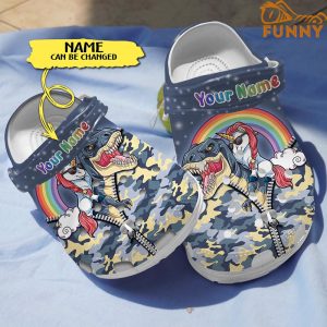 Unicorn Riding Dino Crocs