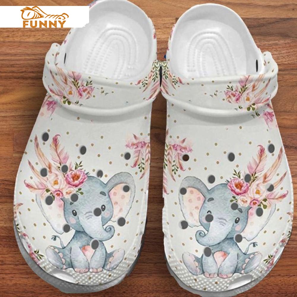 Baby Elephant Cartoon Crocs