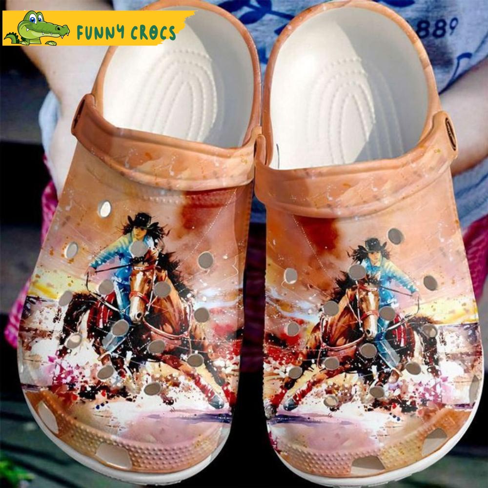 Barrel Racing Girls Happy Birthday Horse Crocs