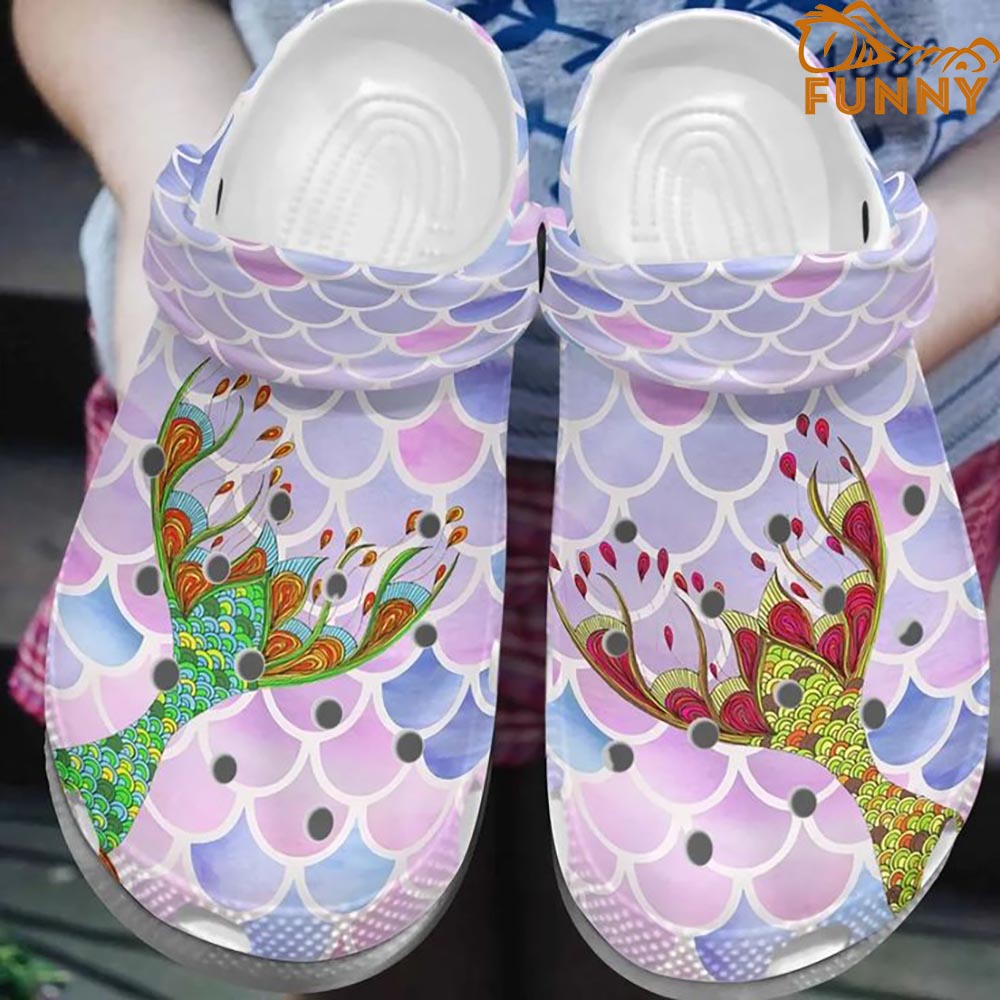 Colorful Mermaid Crocs