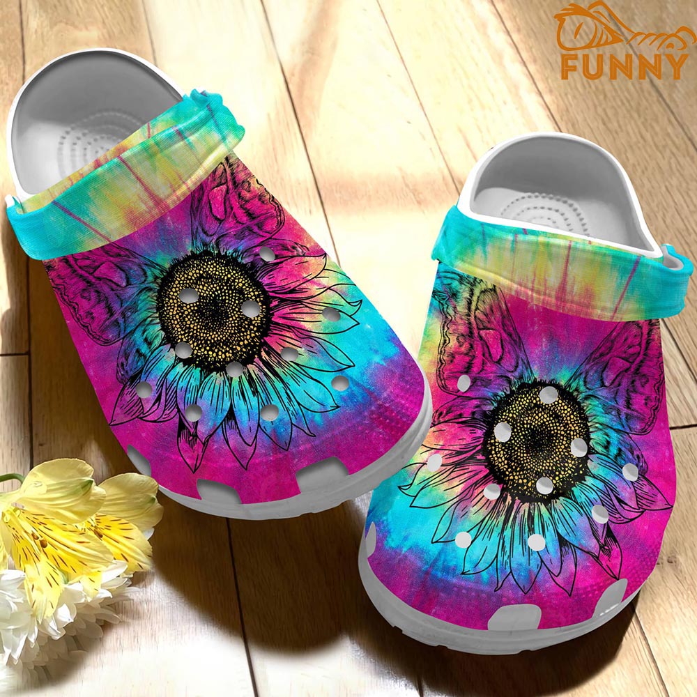 Hippie Sunflower Crocs