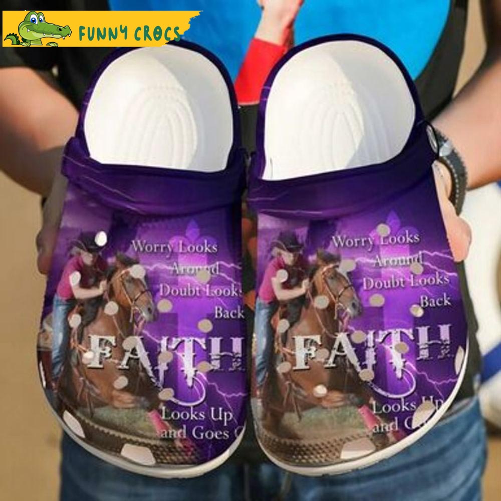 Horse Girl Motivation Purple Crocs