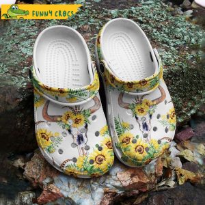 Boho Cow Skull Crocs 3