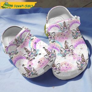 Funny Rainbow Unicorn Crocs Slippers