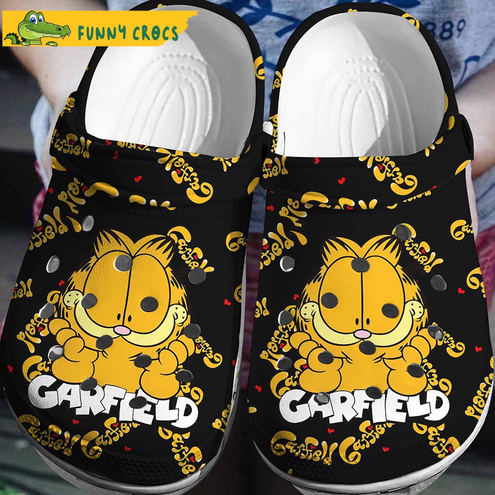 Black Garfield Crocs