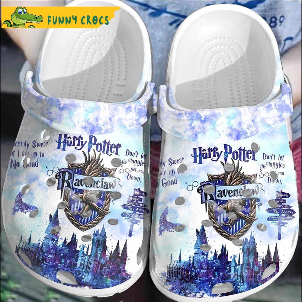 Blue Ravenclaw Harry Potter Crocs Slippers