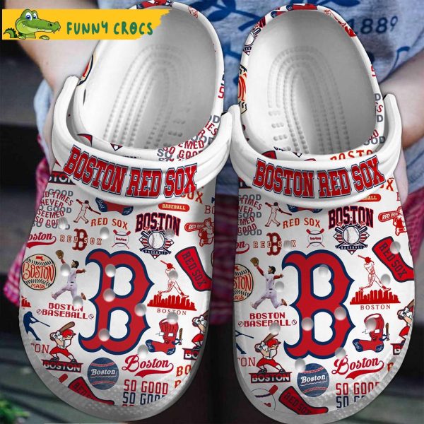 Logo Boston Red Sox MLB Crocs Clog Shoes