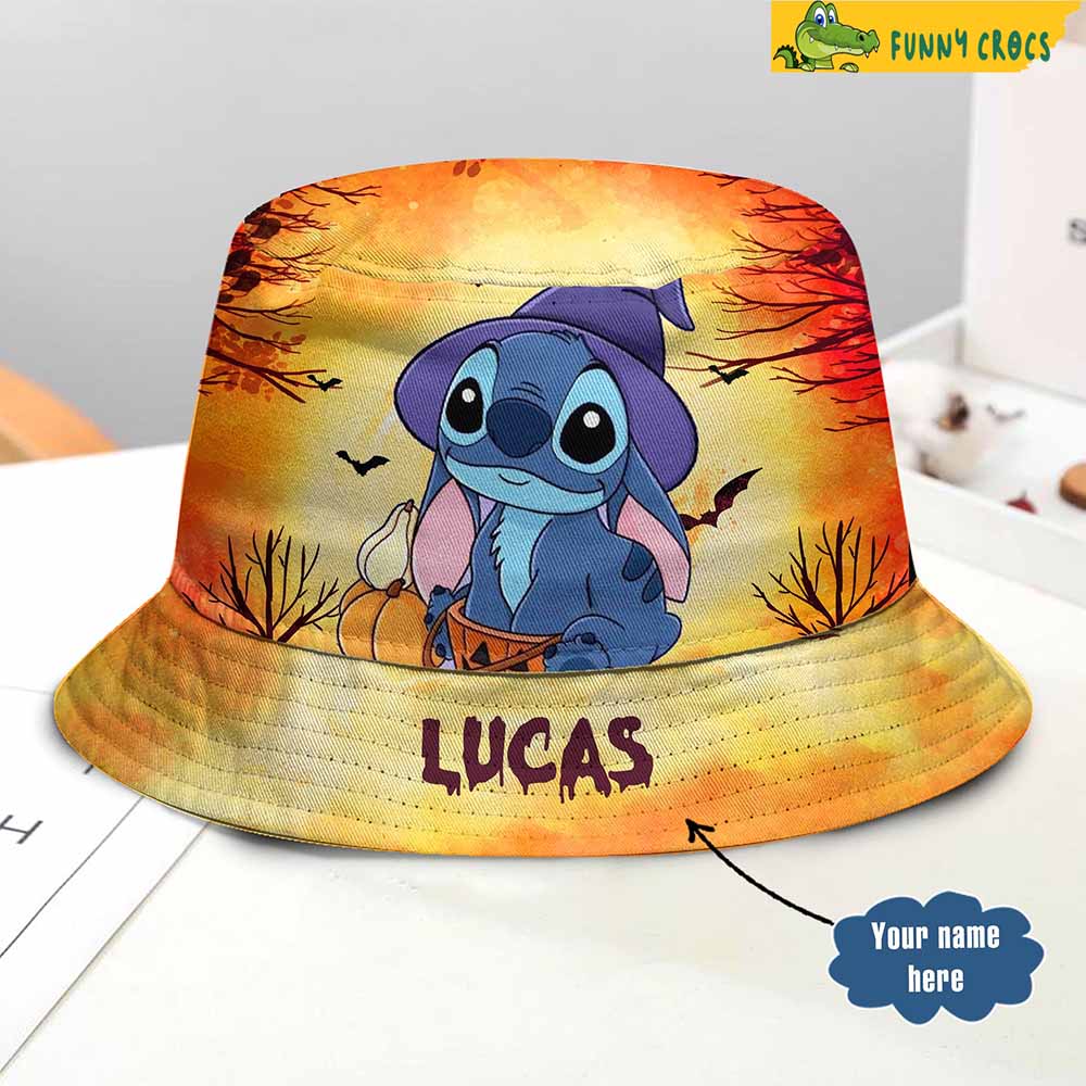 Personalized Halloween Stitch Bucket Hat Caps