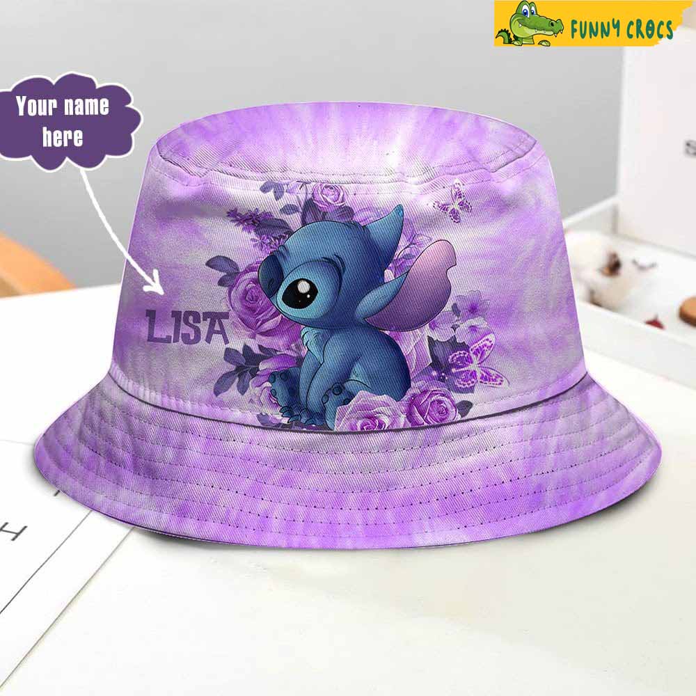 Personalized Purple Stitch Bucket Hat