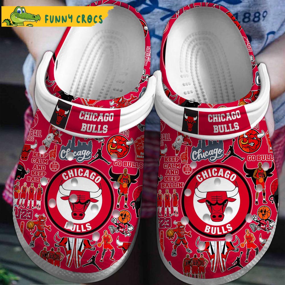 Team Chicago Bulls NBA Red Crocs Clog Shoes