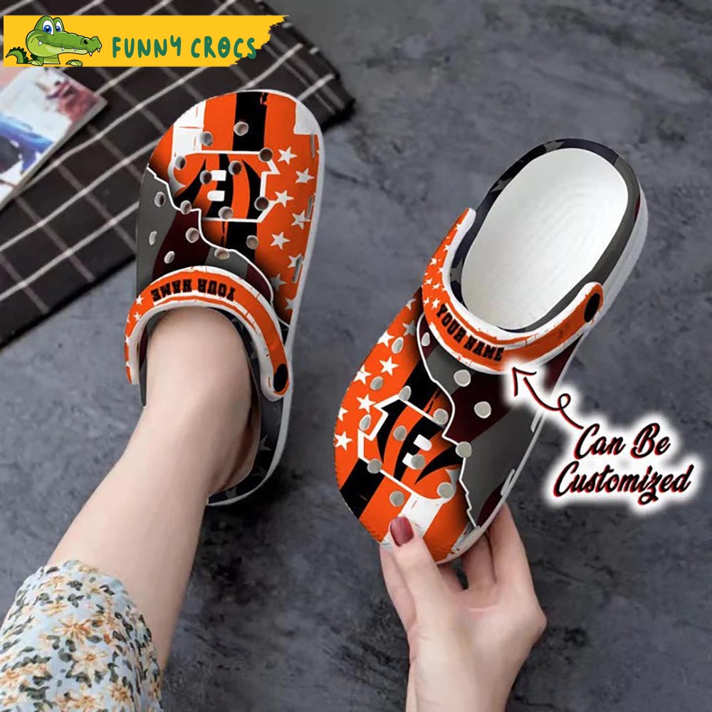 Team Personalized Cincinnati Bengals Crocs Clogs