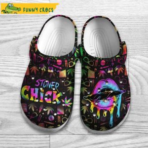 Weed Stoner Chick 420 Crocs Slippers