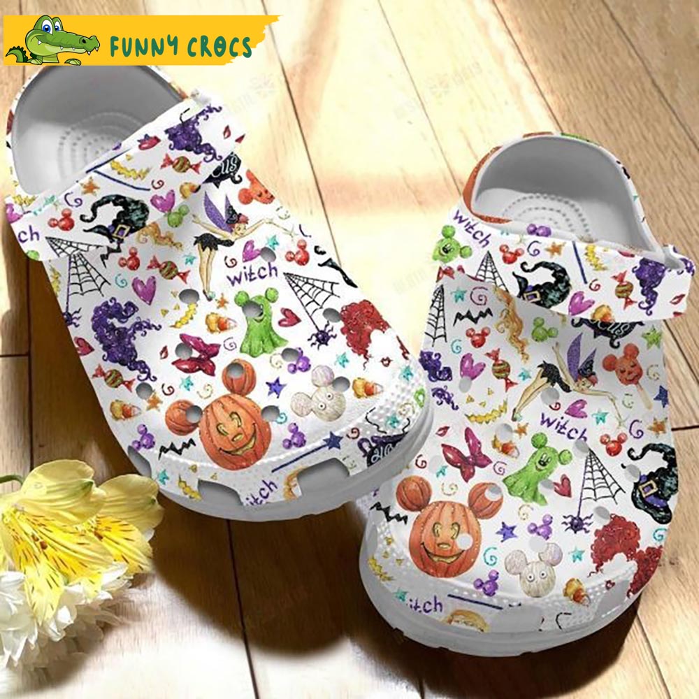 White Little Hocus Pocus Pattern Crocs