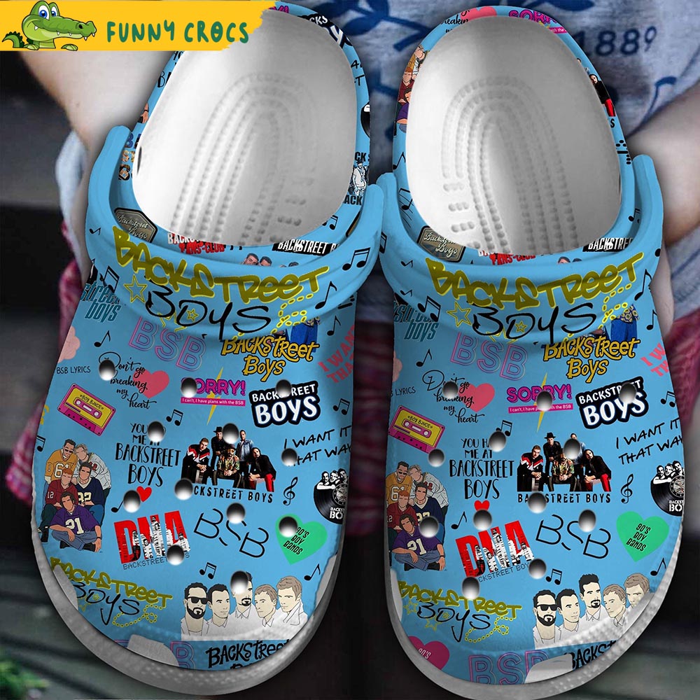 Backstreet Boys Music Pattern Funny Crocs