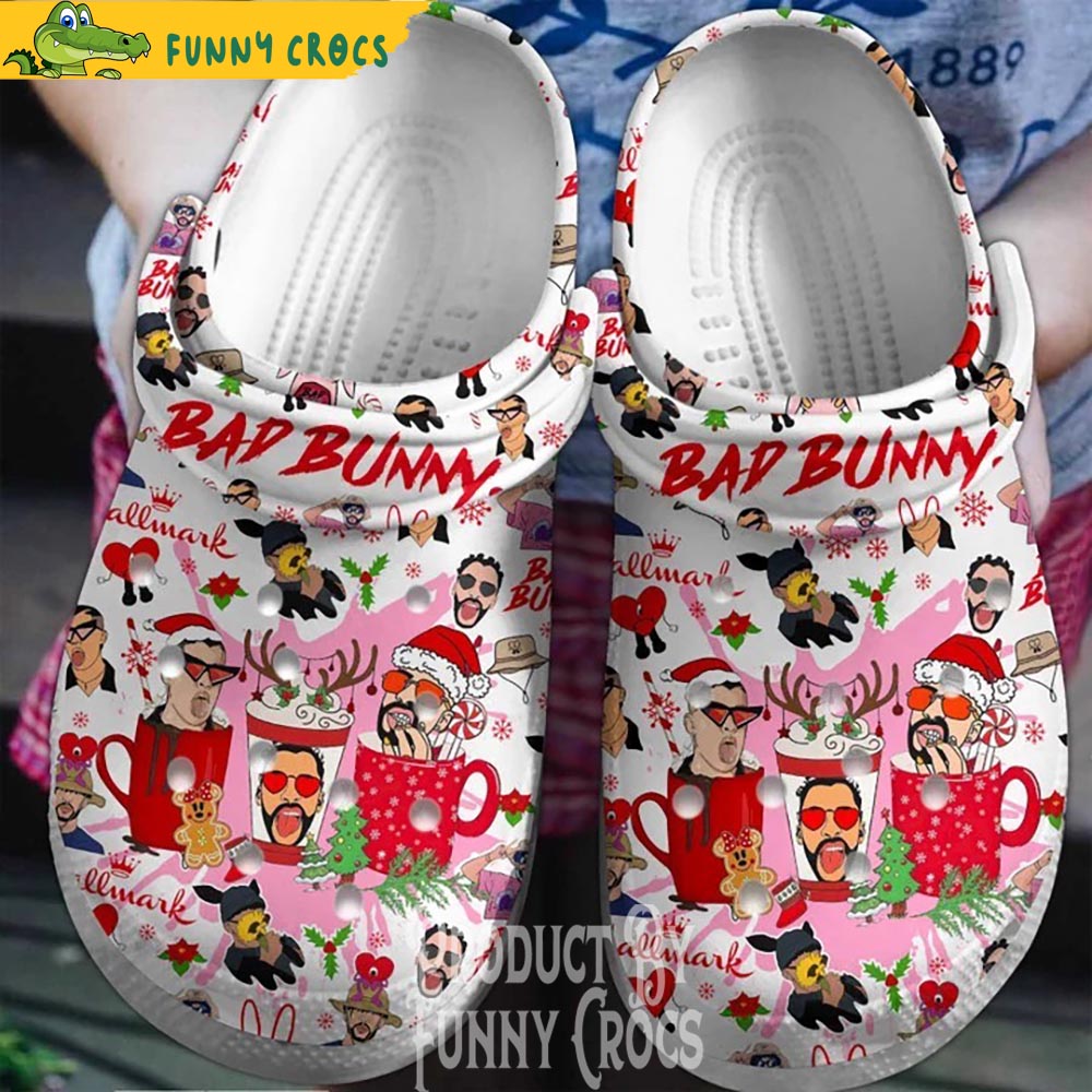 Bad Bunny Gifts Christmas White Crocs