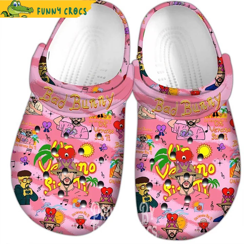 Bad Bunny Un Verano Sin Ti Pink Crocs By Funny Crocs