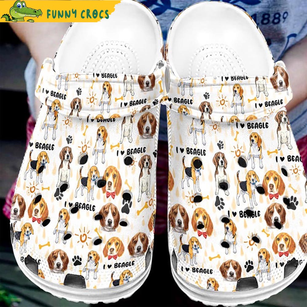 Beagle Pattern Crocs Slippers