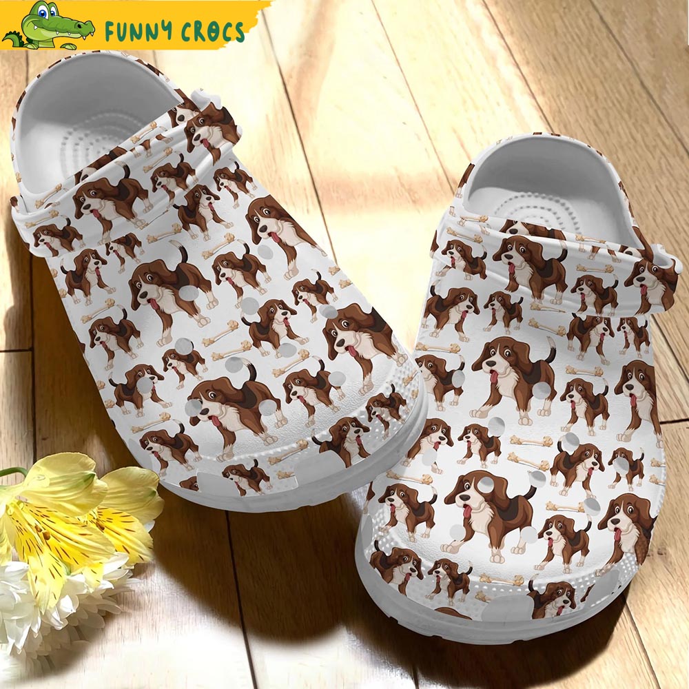 Beagle Pattern Funny Crocs Shoes