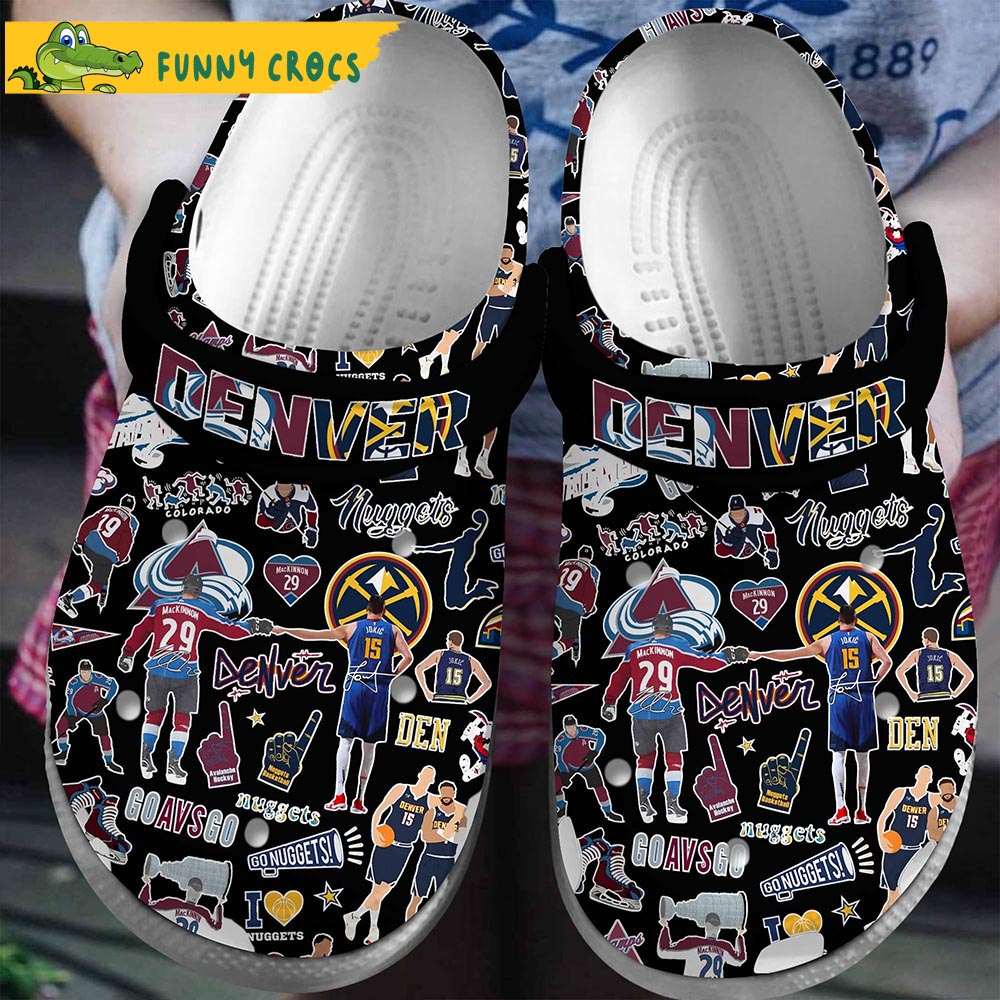 Black Denver Nuggets NBA Basketball Crocs