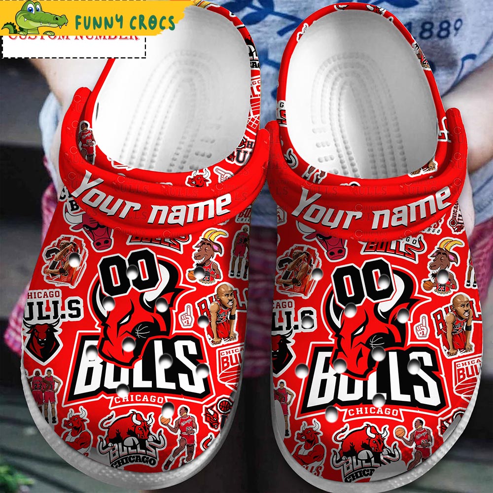 Custom And Number Chicago Bulls Crocs