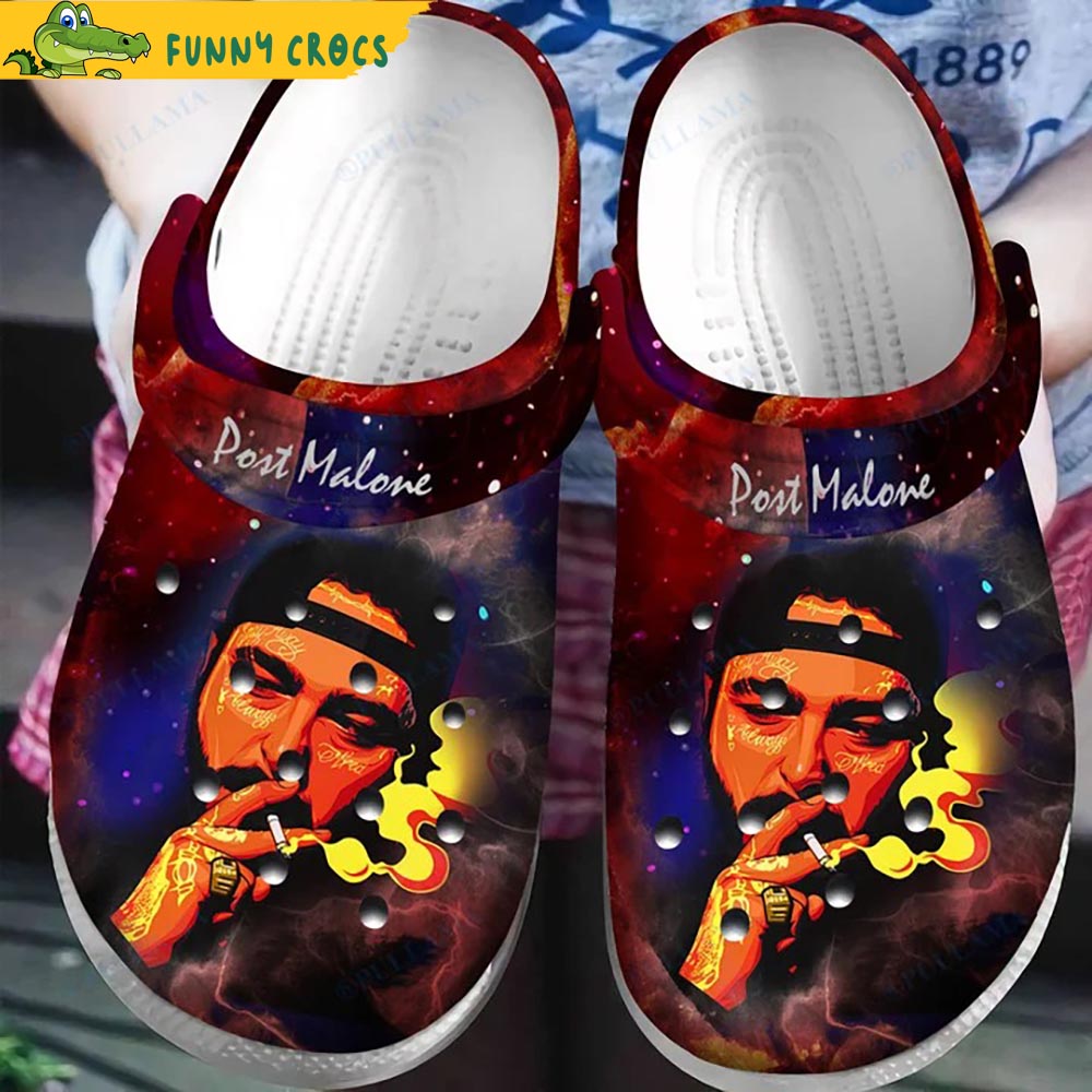 Customized Colorful Post Malone Crocs