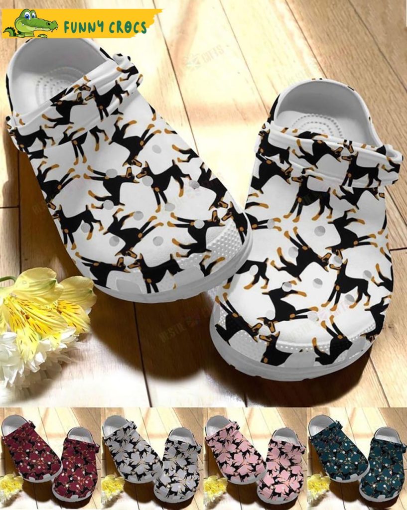 Doberman Puppy Pattern Dog Crocs