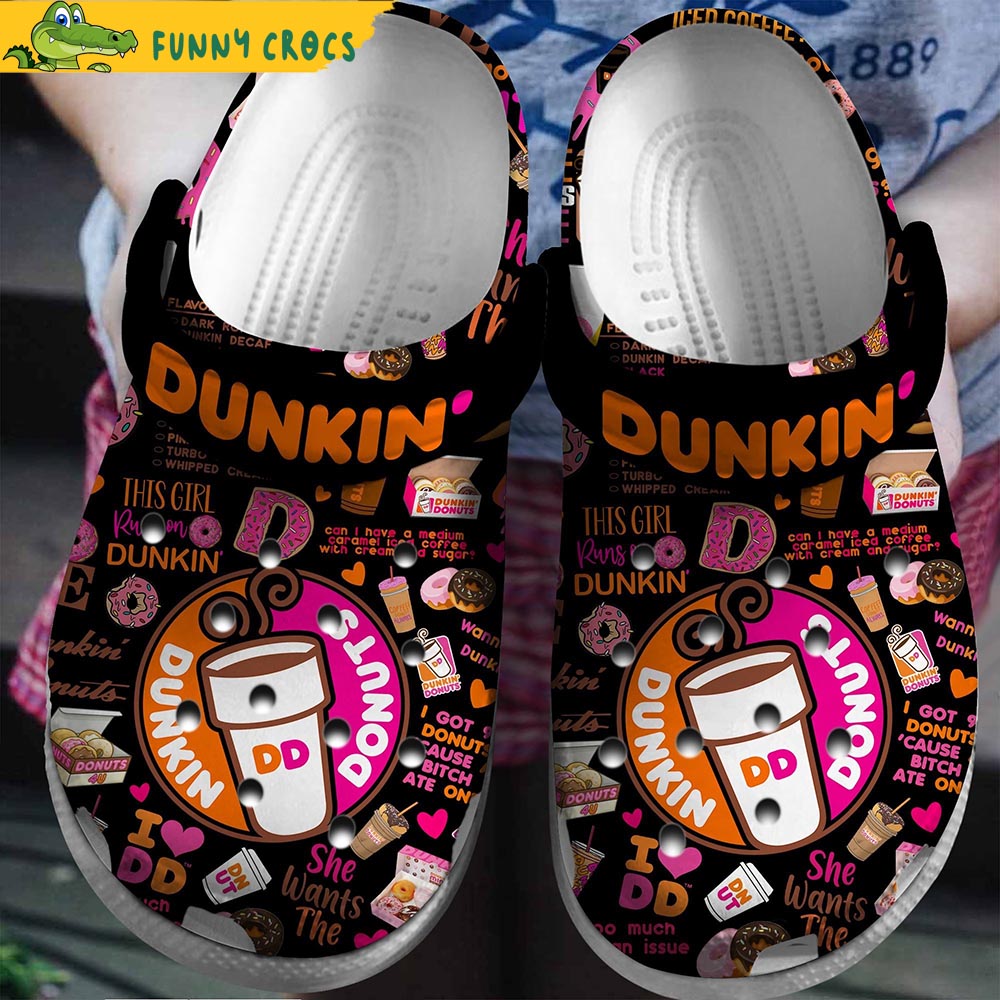 Dunkin Donuts Black Crocs