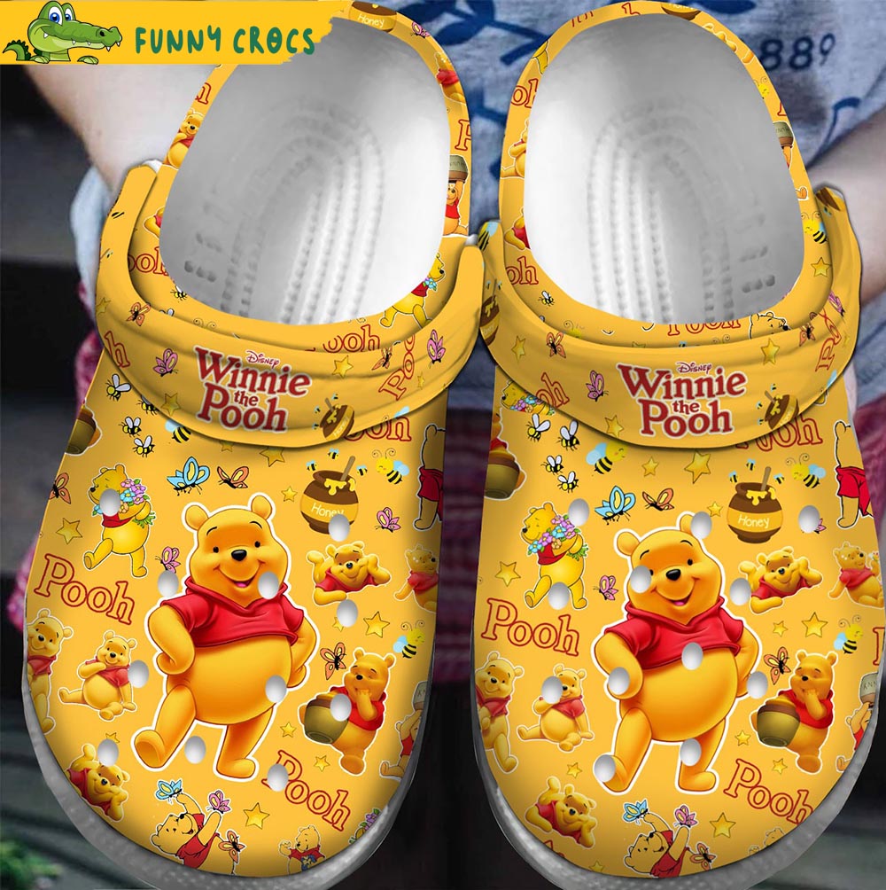 Honey Winnie The Pooh Yellow Crocs Clog Shoes