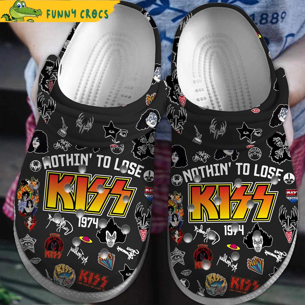 Nothin' To Lose Kiss Black Crocs