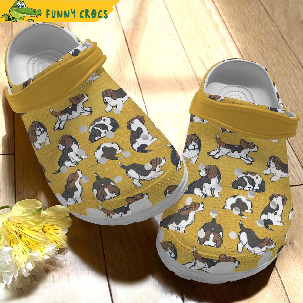 Personalized Beagle Yellow Crocs