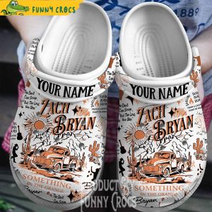 Personalized Zach Bryan Something In The Orange Music White Crocs