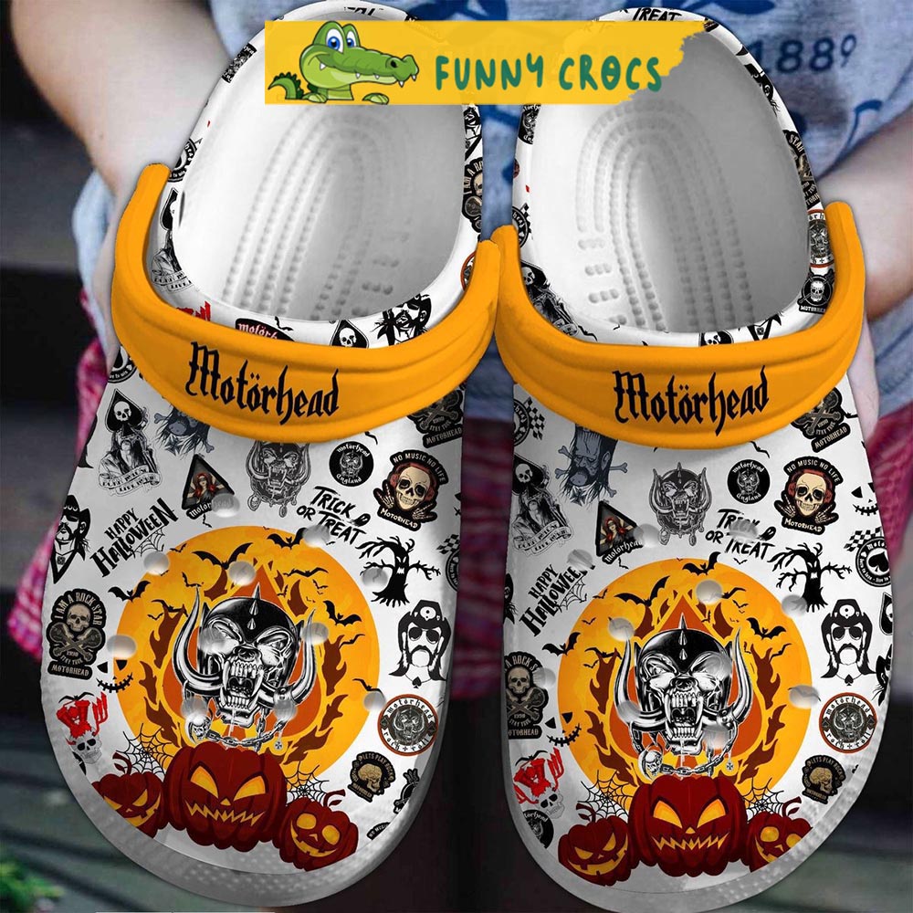 Motor Head Trick Or Treat Happy Halloween Crocs Slippers