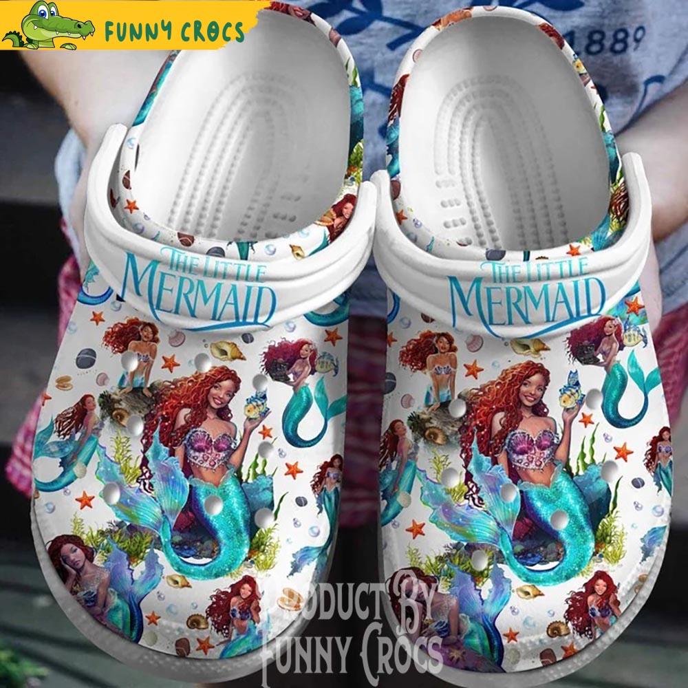 Movie The Little Mermaid White Crocs