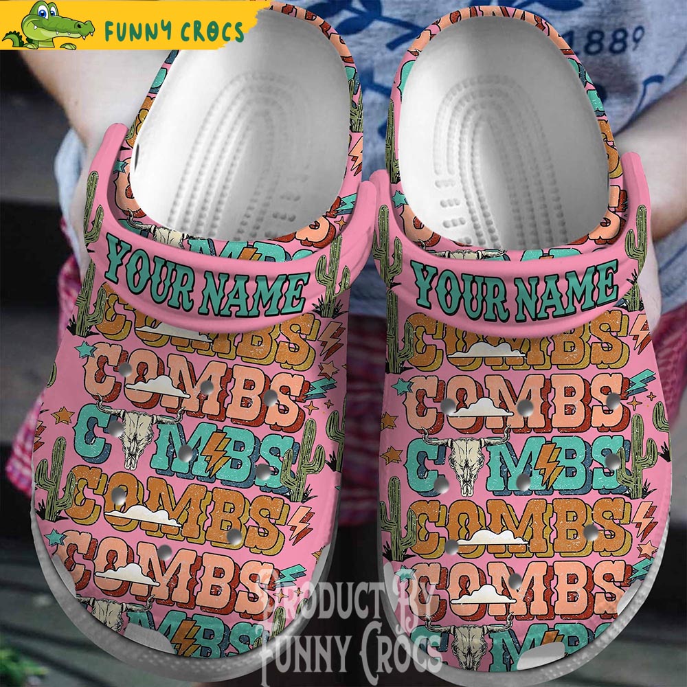 Personalized Luke Combs Music Pink Crocs