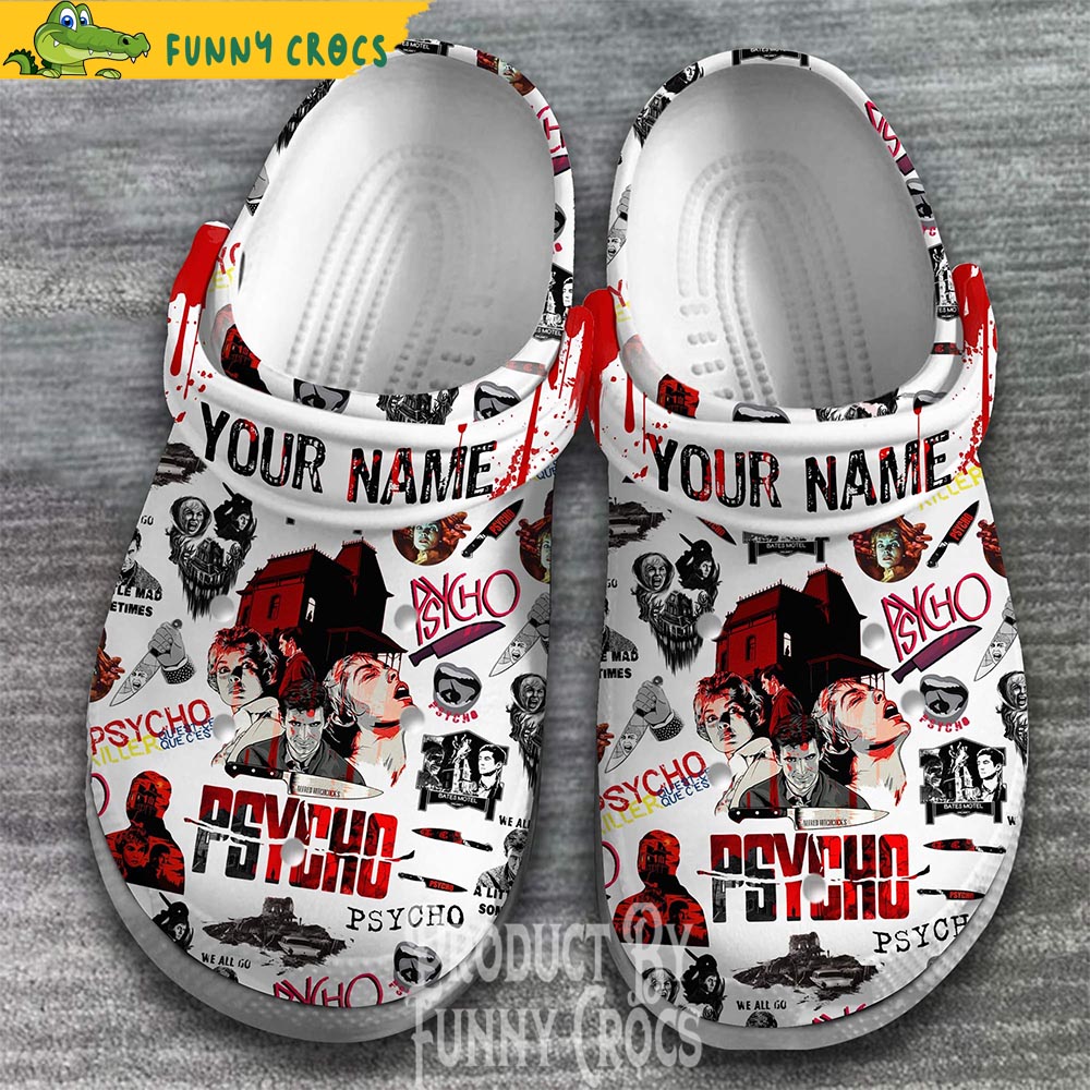 Personalized Psycho Movie Halloween Crocs