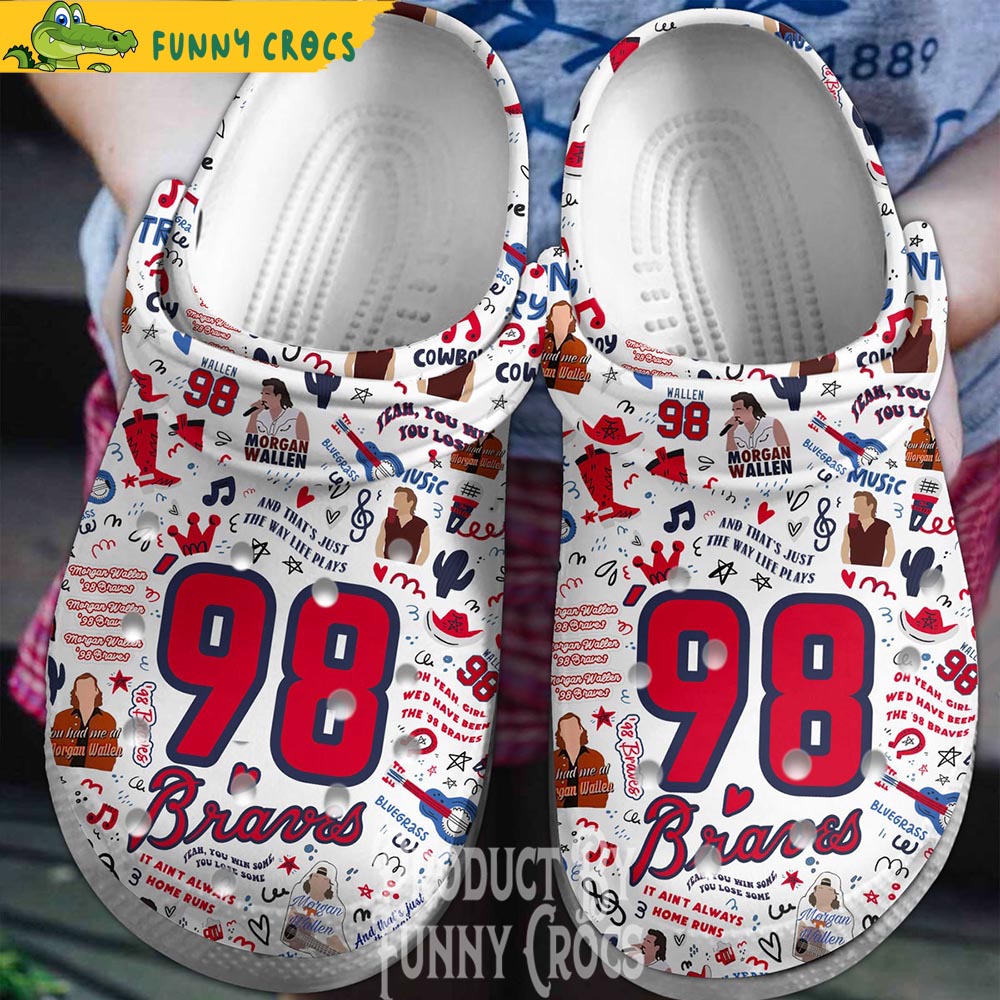 98 Braves Morgan Wallen Crocs Shoes