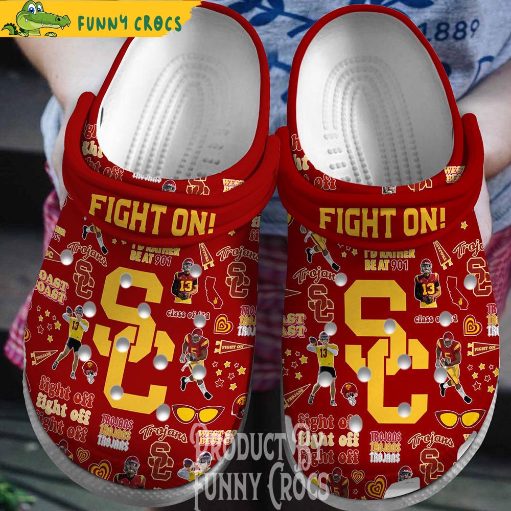 Fight On Usc Trojans Crocs Slippers