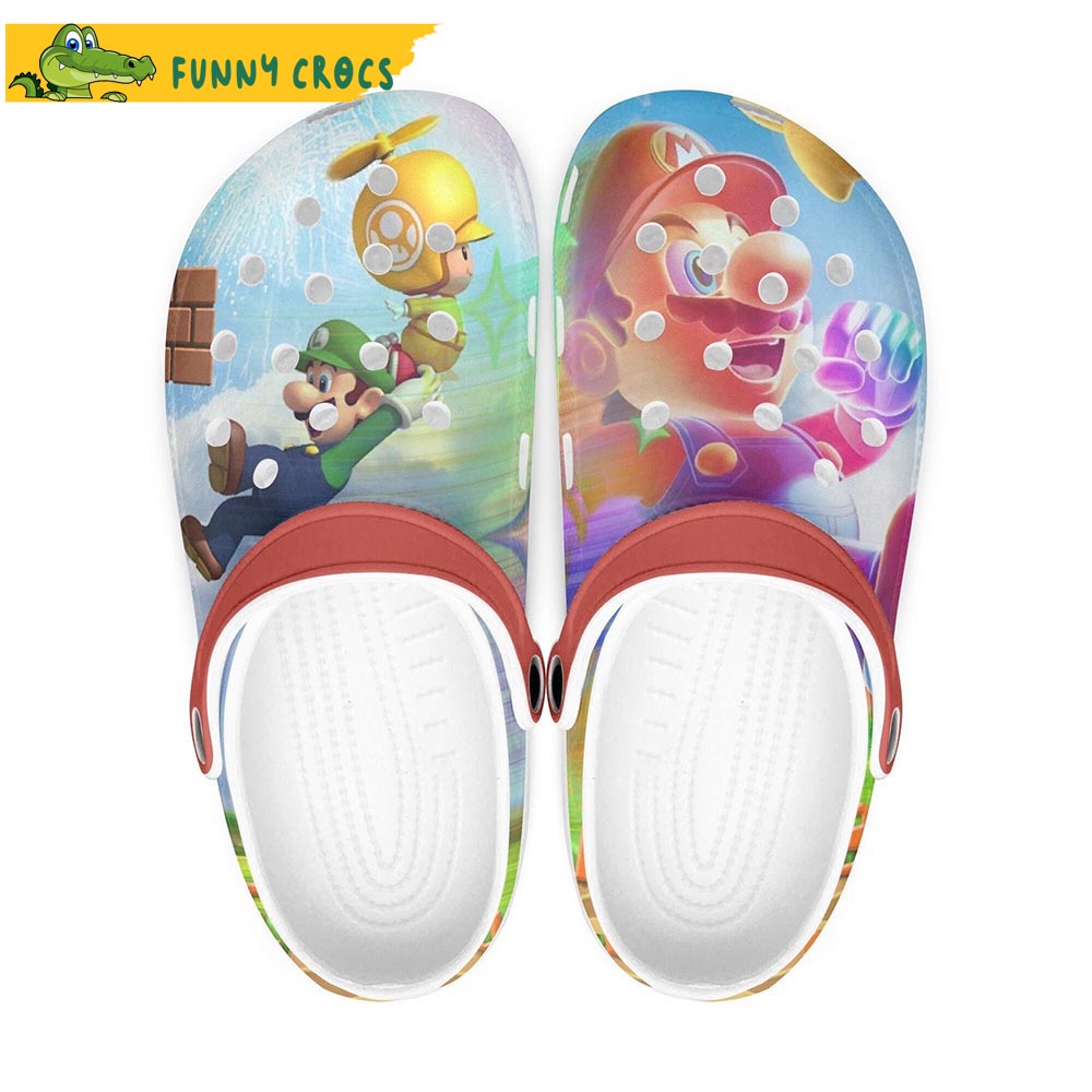 Lugi And Super Mario Crocs Shoes